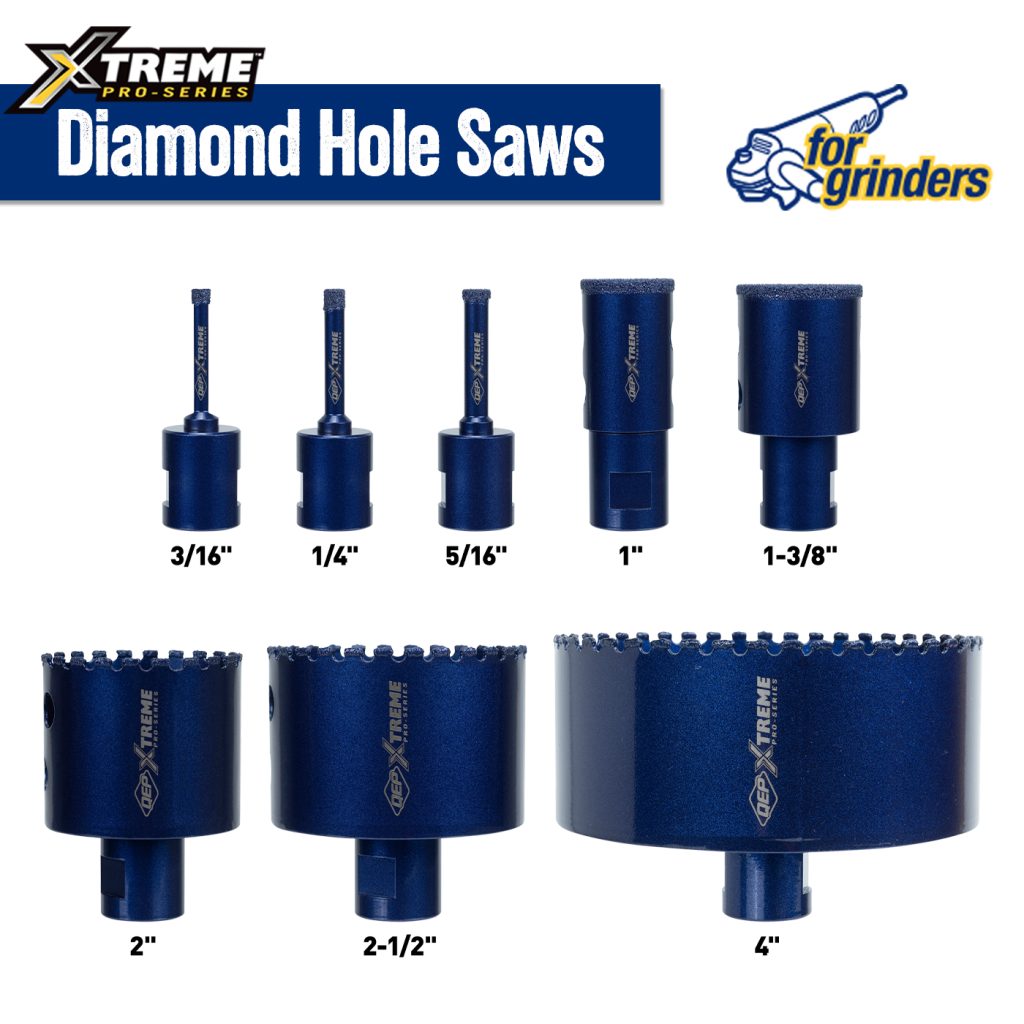 Xtreme Diamond Hole Saws for Angle Grinders